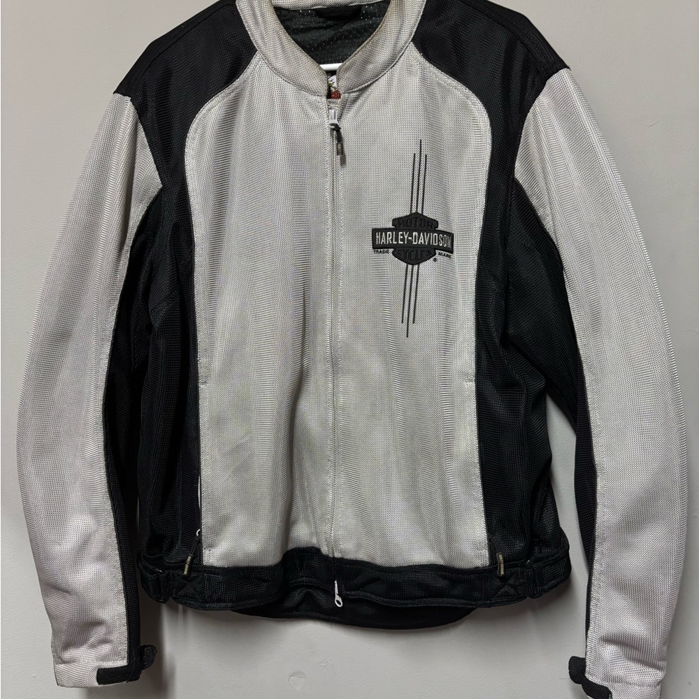 Harley-Davidson Black and Gray Bomber Jacket